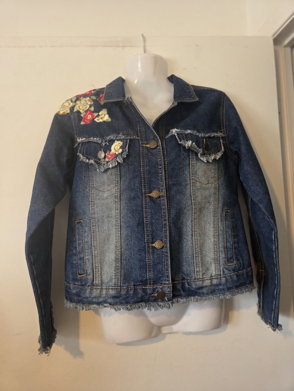 Marc Jacobs Embroidered Fringe Jean Jacket